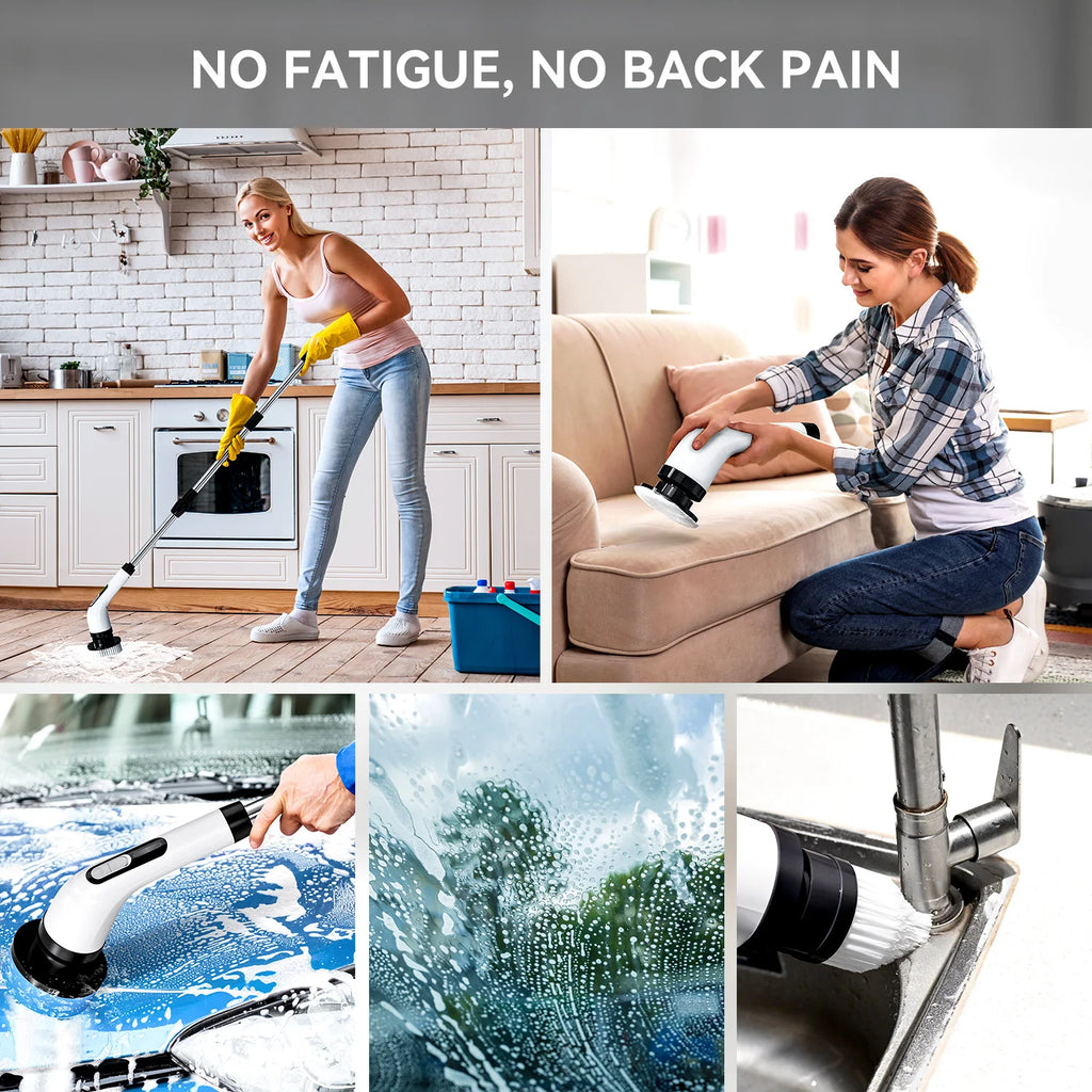 Cordless Power Scrubber – Electric Spin Cleaner (7 Heads)