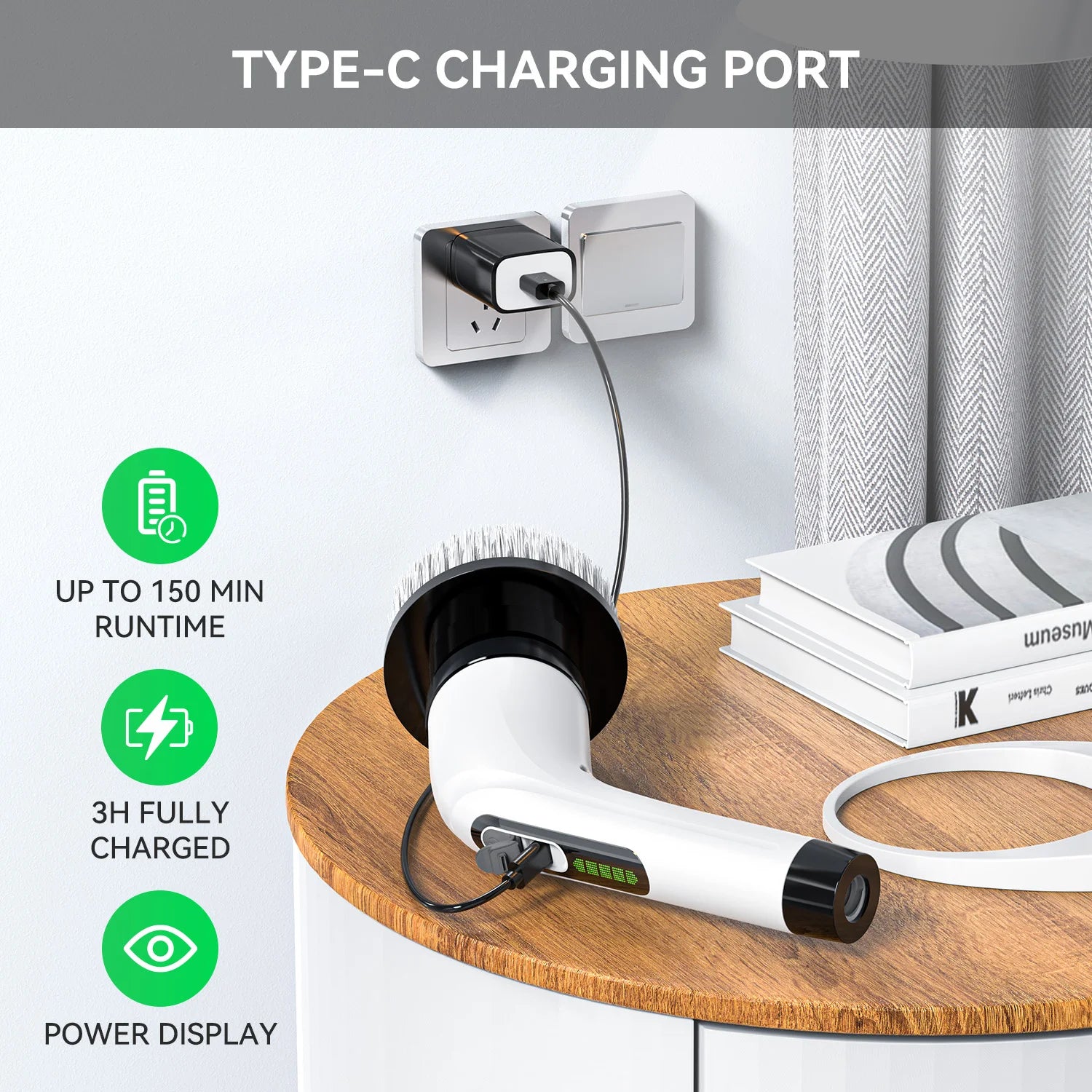 Cordless Power Scrubber – Electric Spin Cleaner (7 Heads)